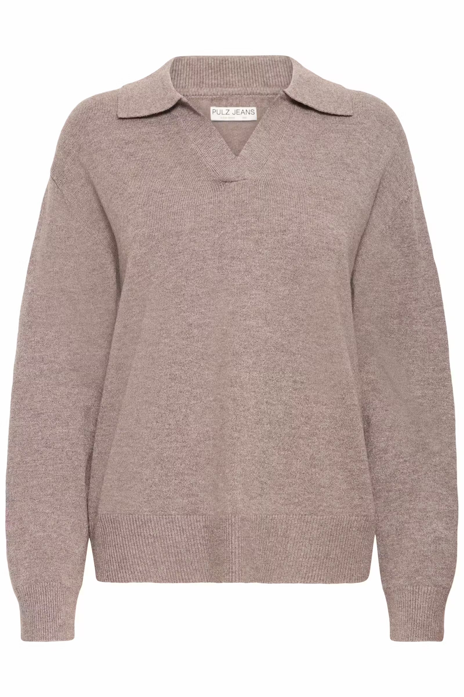 PULZ JEANS STEFFI OPEN POLO PULLOVER