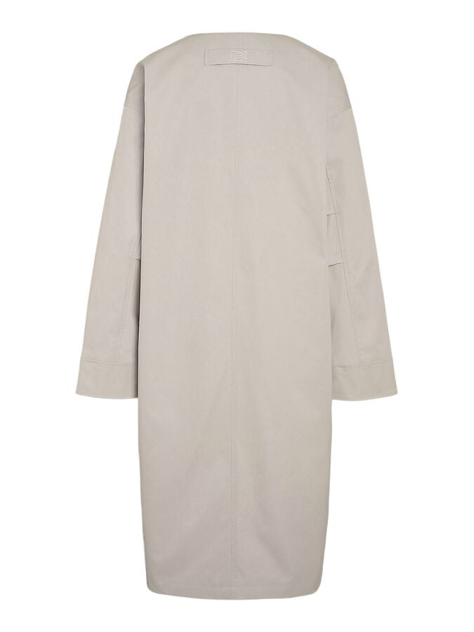 NOISY MAY NORA PU COLLAR LONG COAT