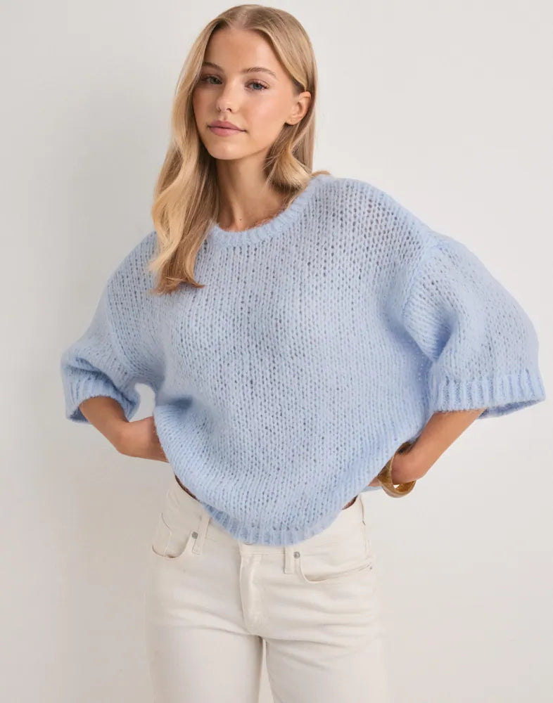 ONLY NORDIC SS LOOSE O-NECK  KNT
