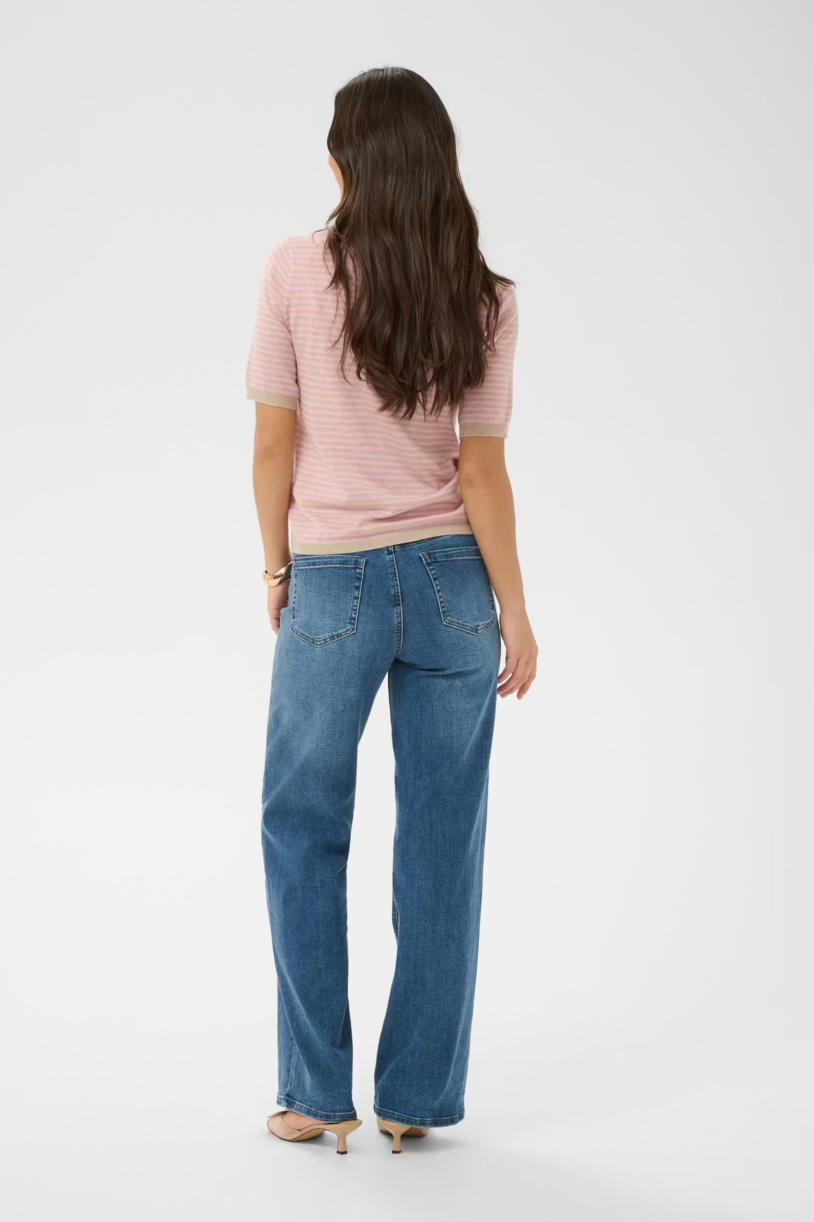 KAFFE LIZZA NARROW STRIPED PULLOVER