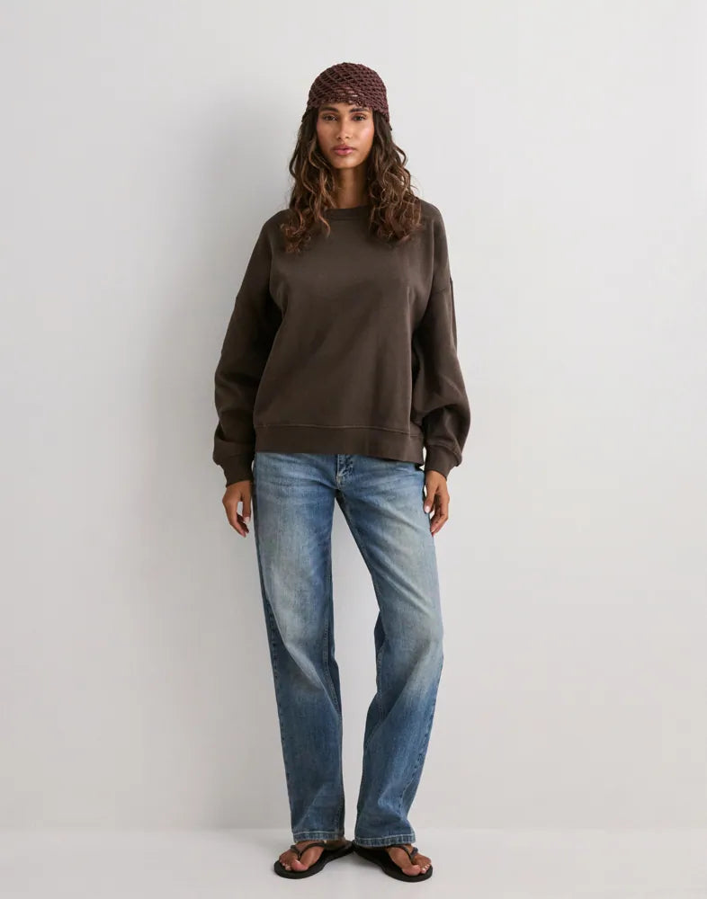 PIECES CHILLI LS LOOSE FIT SWEAT TOP