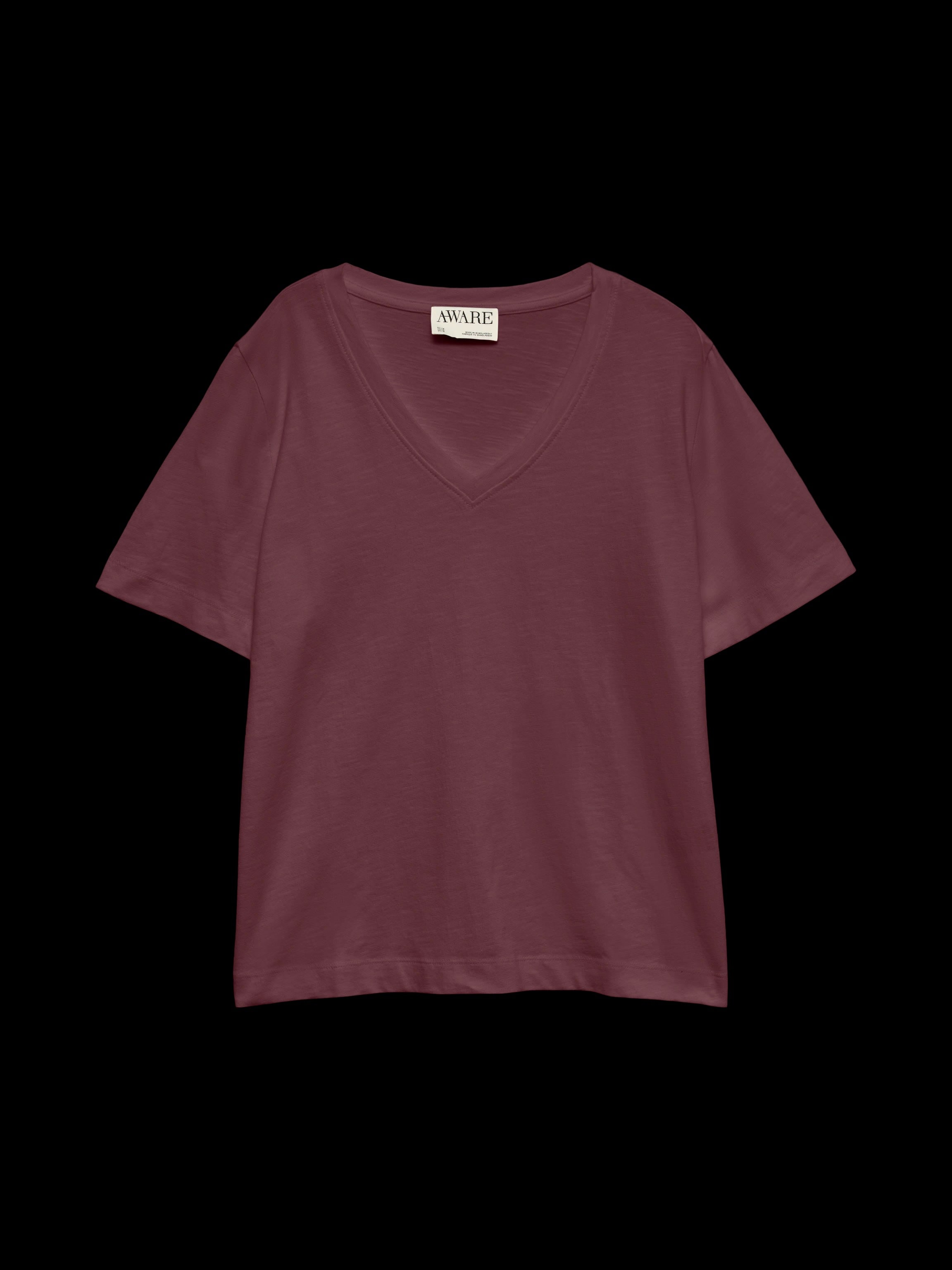 AWARE CORDELIA SS V-NECK T-SHIRT