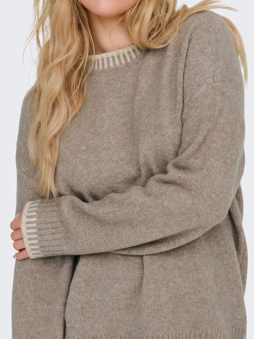 ONLY SILMA LS STITCH MOCK NECK KNIT