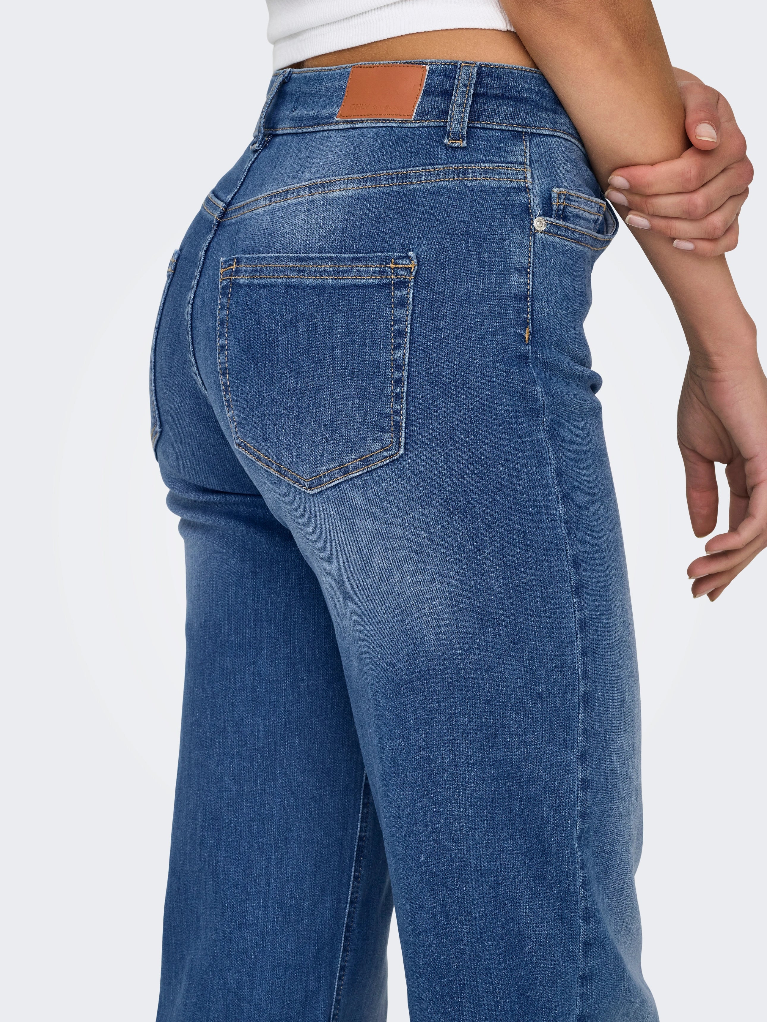 ONLY BLUSH MID STRAIGHT - MEDIUM BLUE DENIM