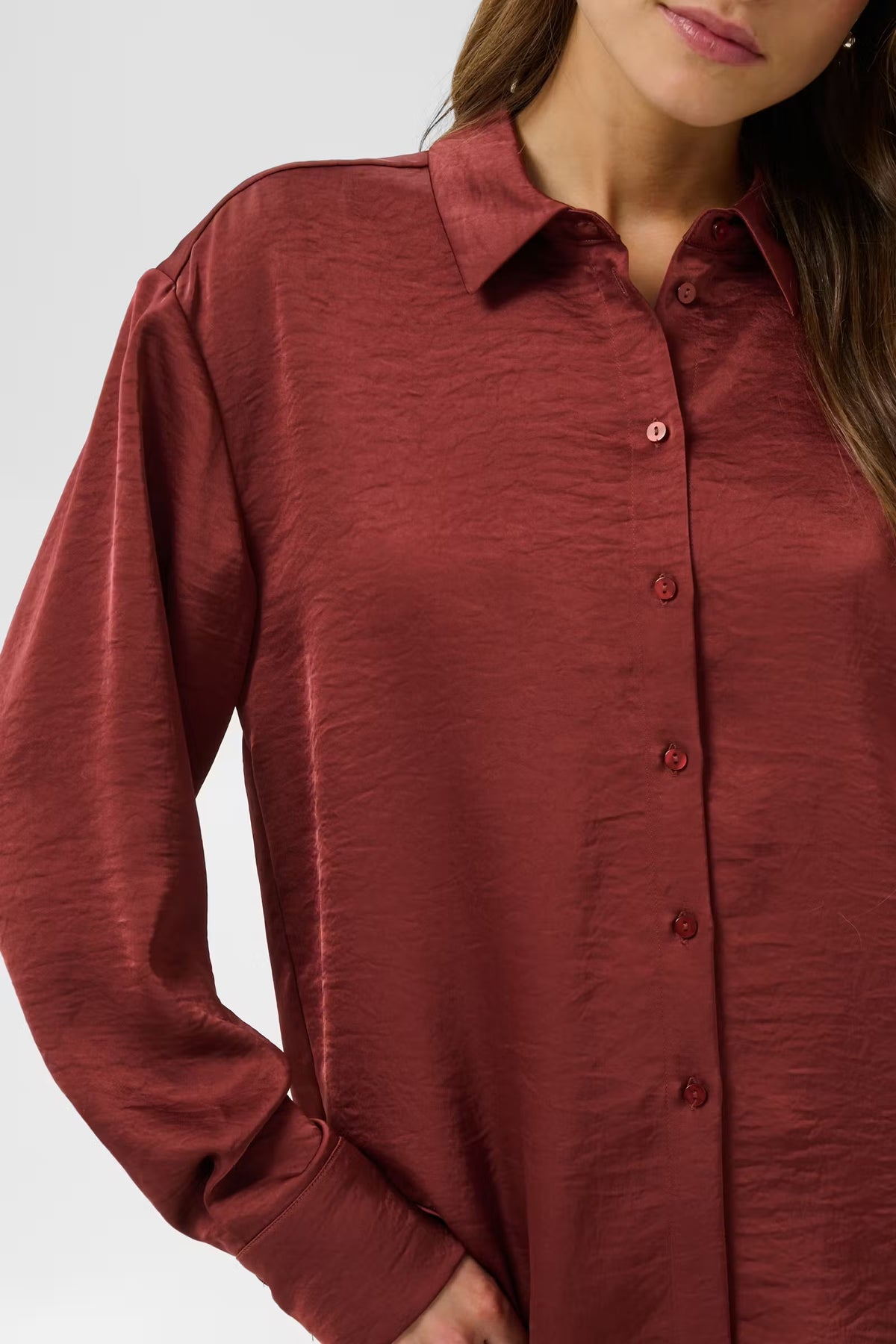 KAFFE RORY CROPPED SHIRT