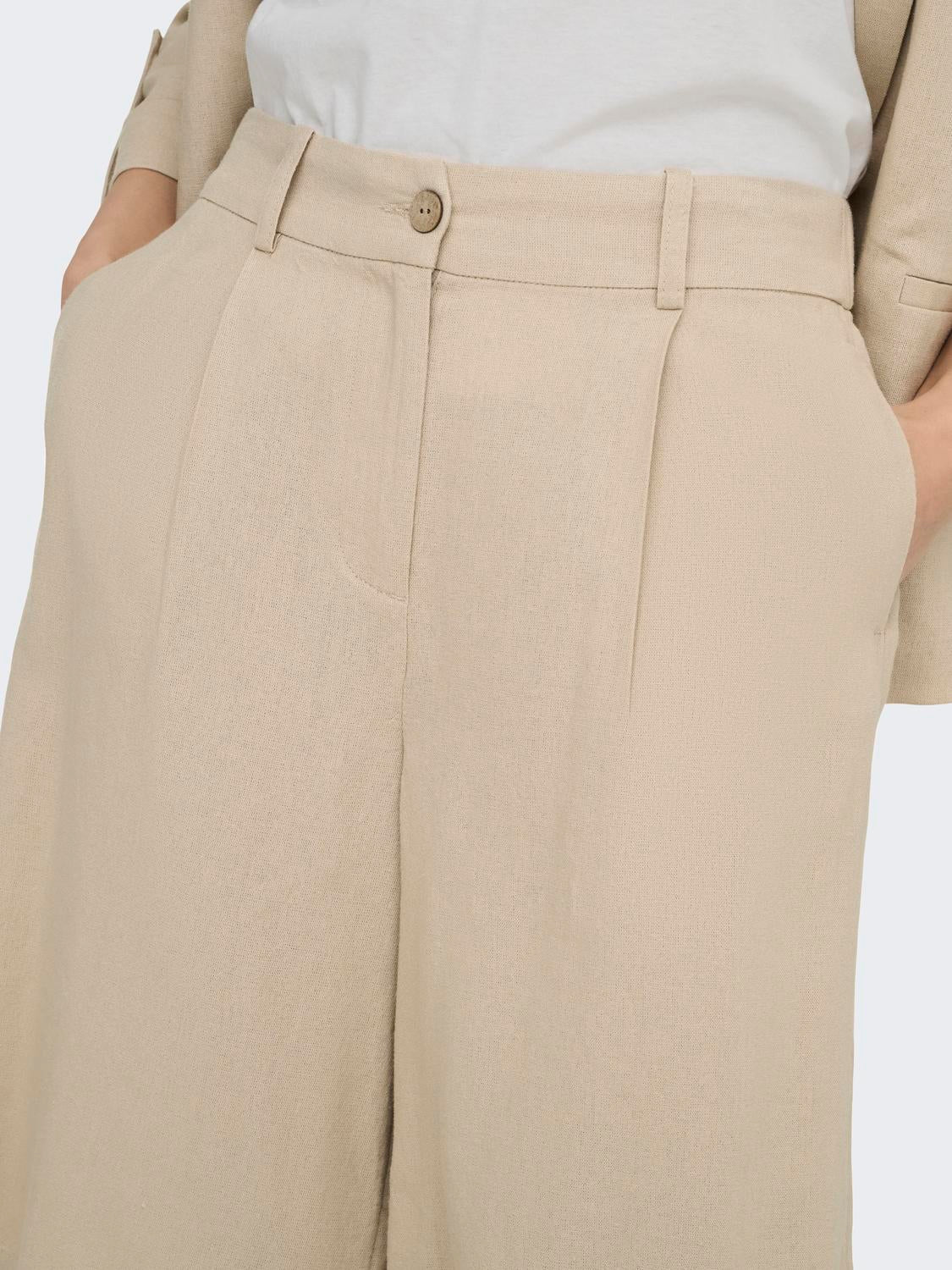 ONLY GOA HW LINEN BL LONG SHORTS CC TLR