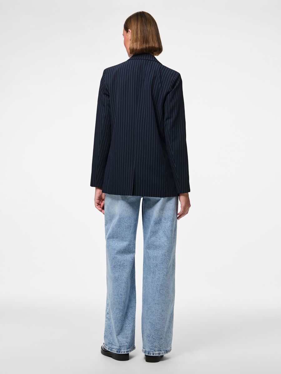 PIECES BOZZY LS LOOSE STRIPED BLAZER