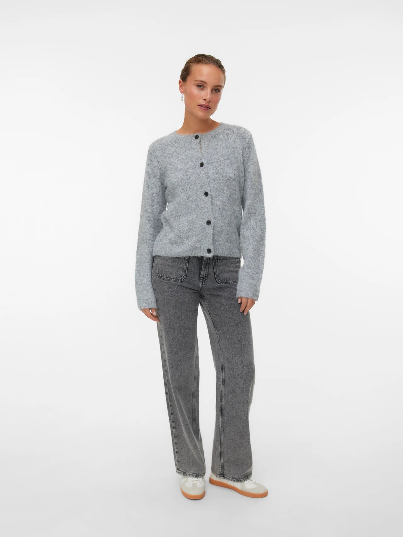 VERO MODA NOVAH LS ONECK BUTTON CARDIGAN