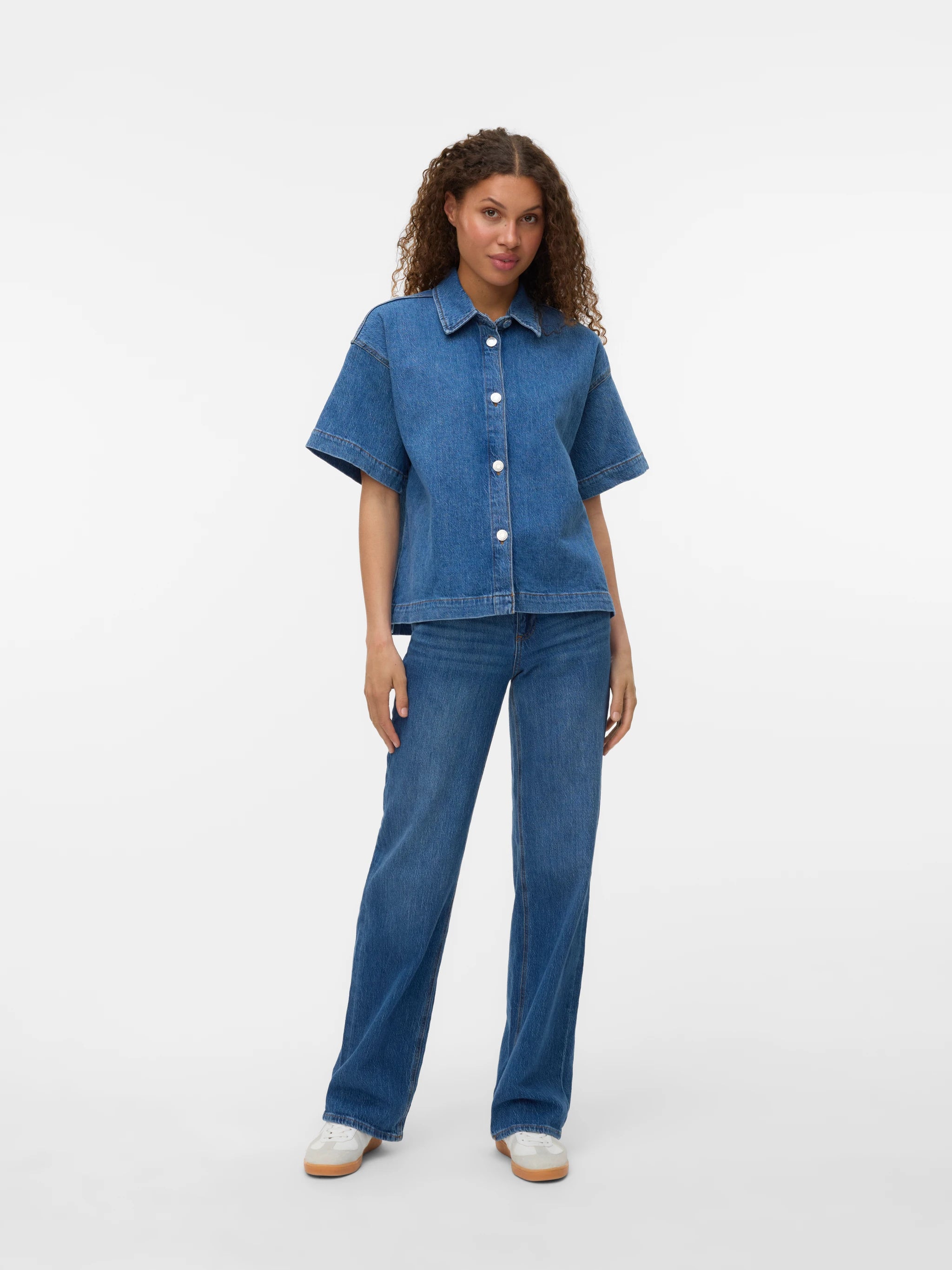 VERO MODA TESSA SS LOOSE DENIM SHIRT