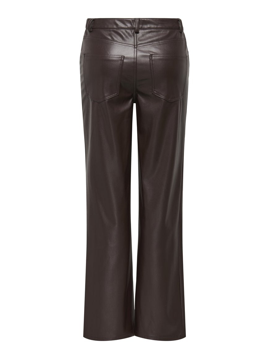 ONLY JUICY- STORY HW WIDE FAUX LEATHER PANT