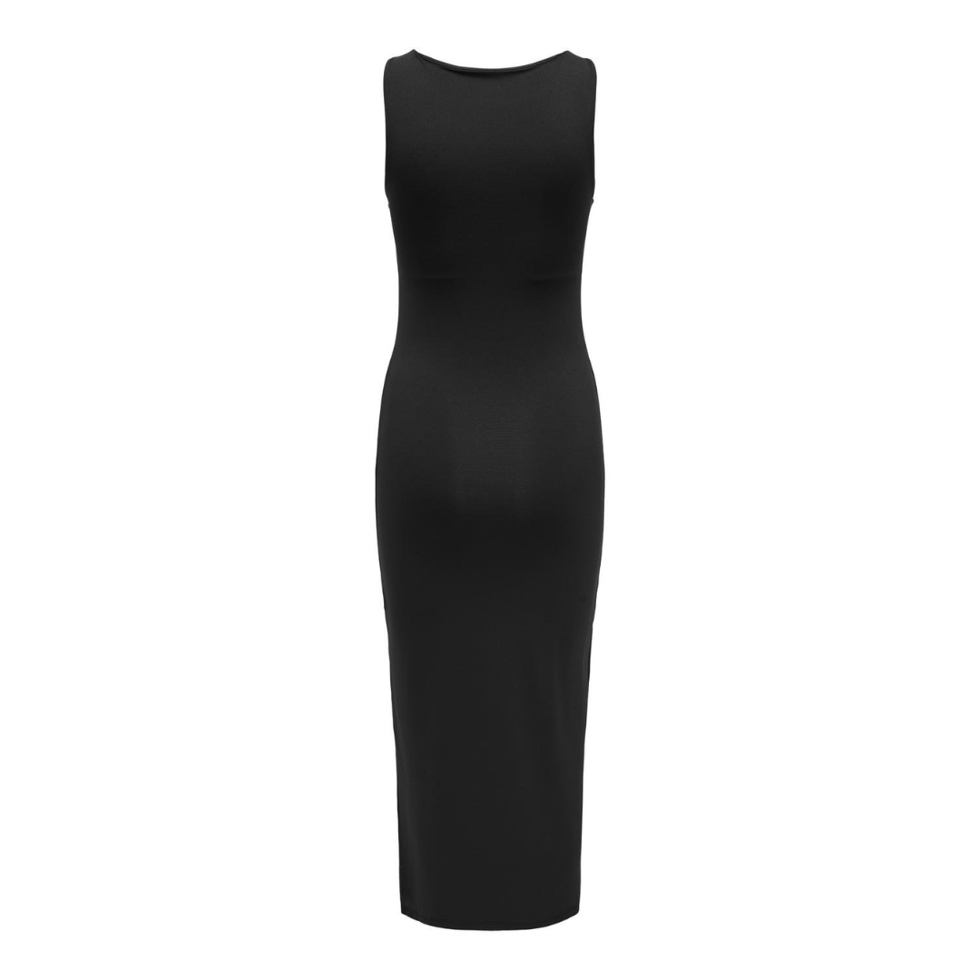 ONLY EA S/L LONG SLIT DRESS