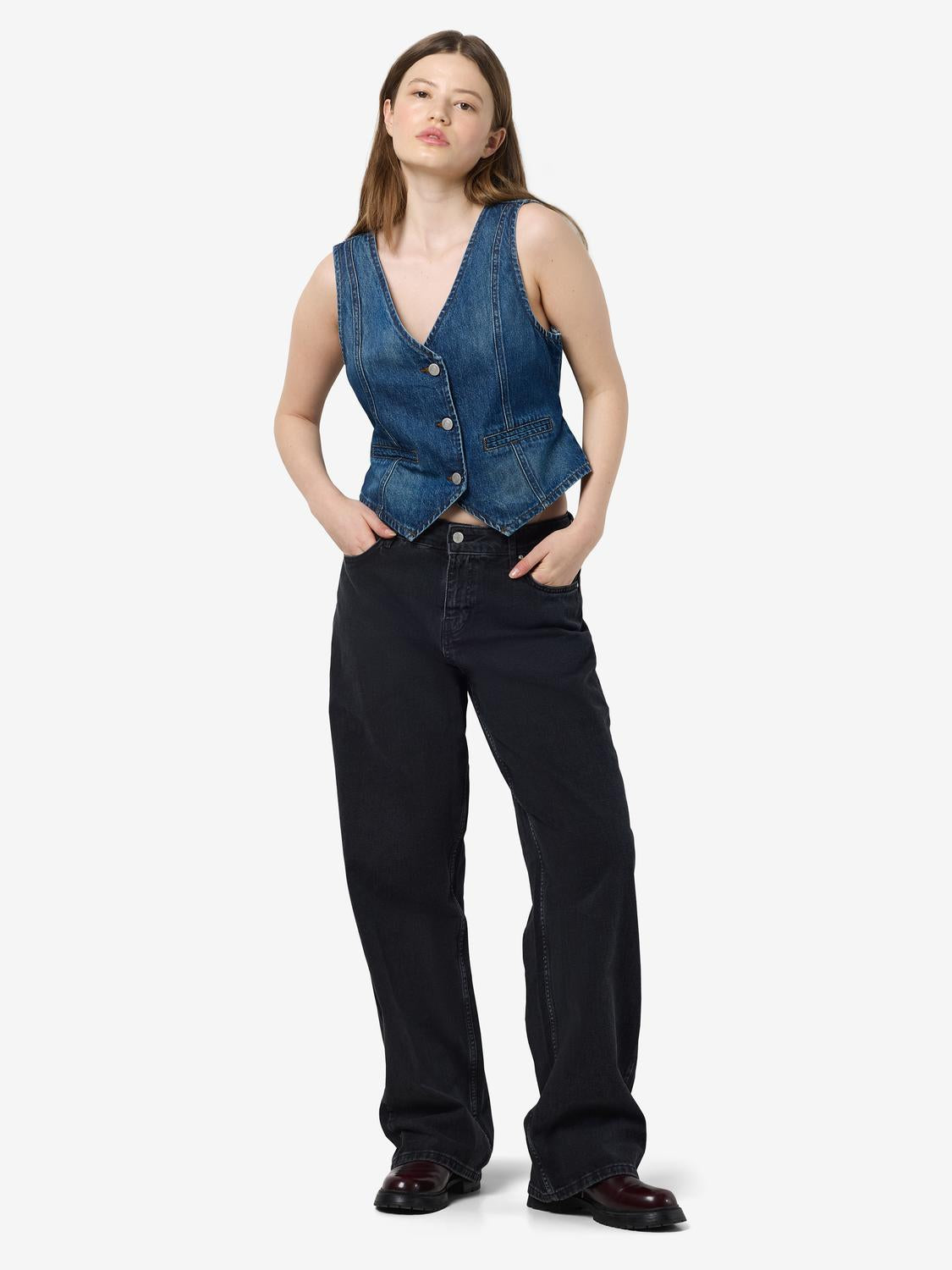 NOISY MAY SANJA DENIM WAISCOAT