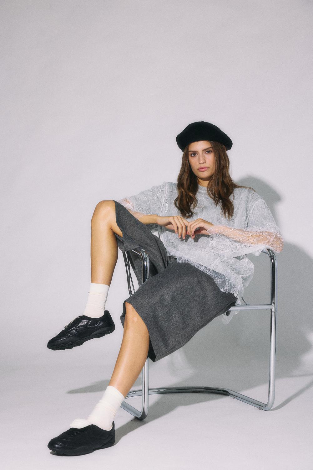 NOISY MAY BIANKA L/S DOUBLE LAYER LACE TEE