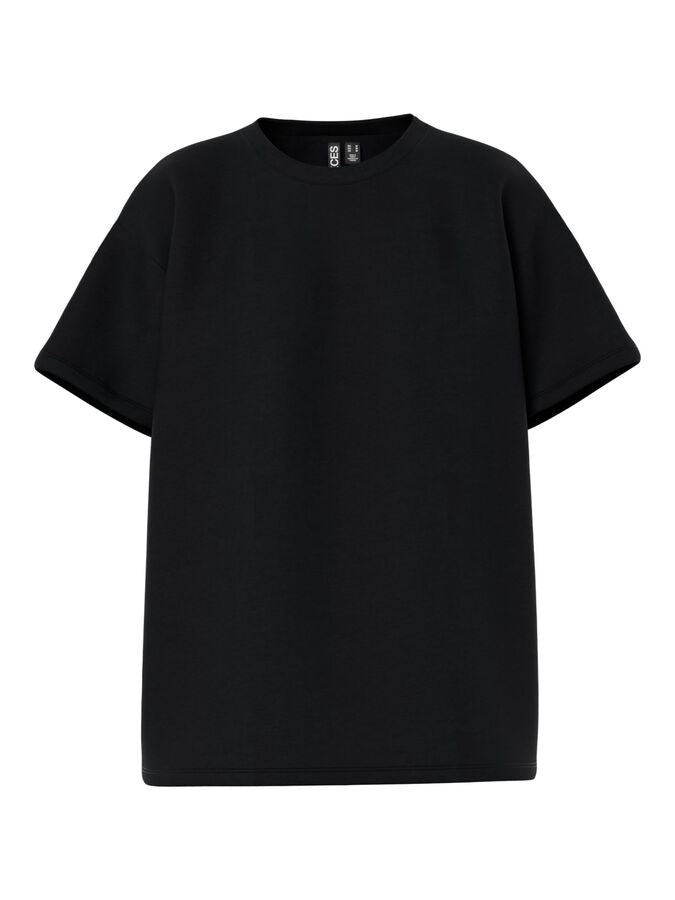 PIECES SKYLAR SS OVERSIZED TEE - BLACK