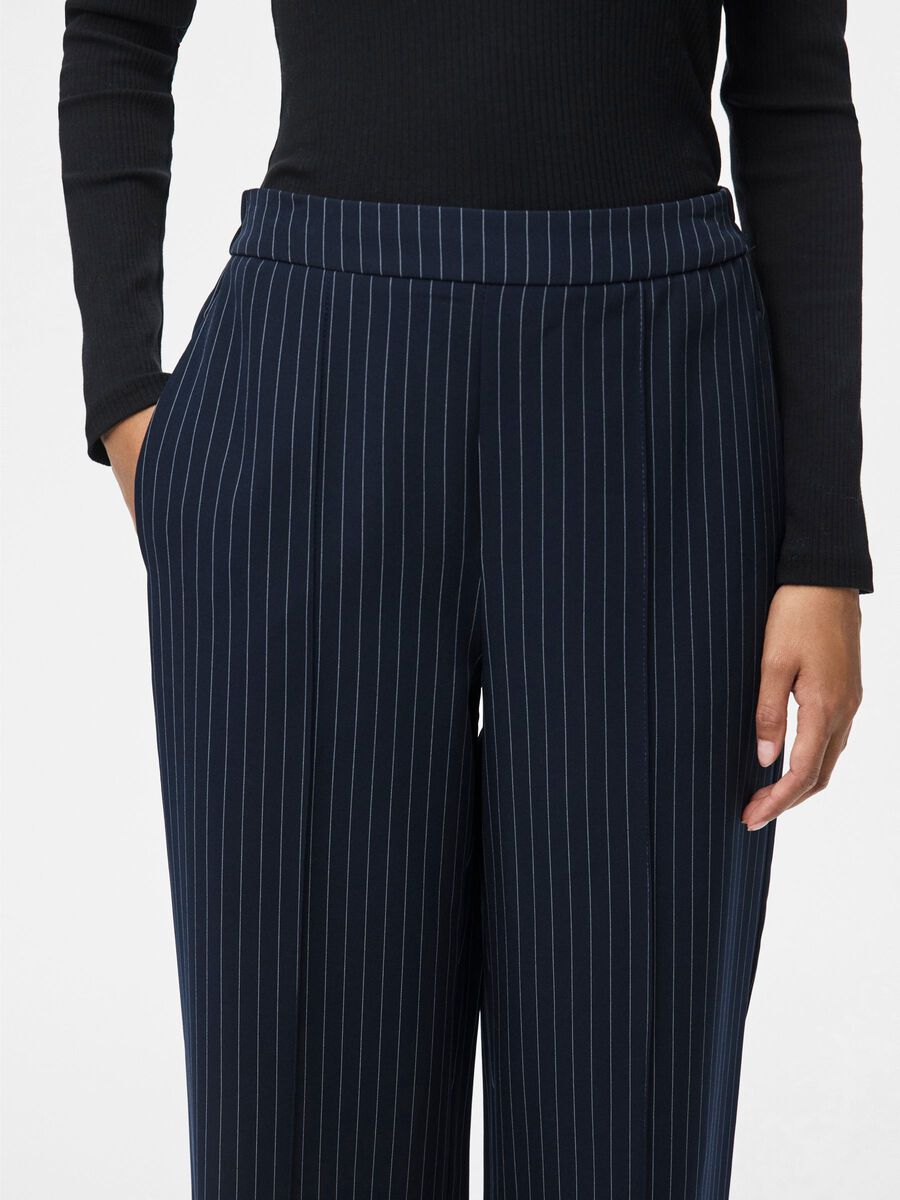 PIECES BOZZY HW WIDE STRIPED PANTS