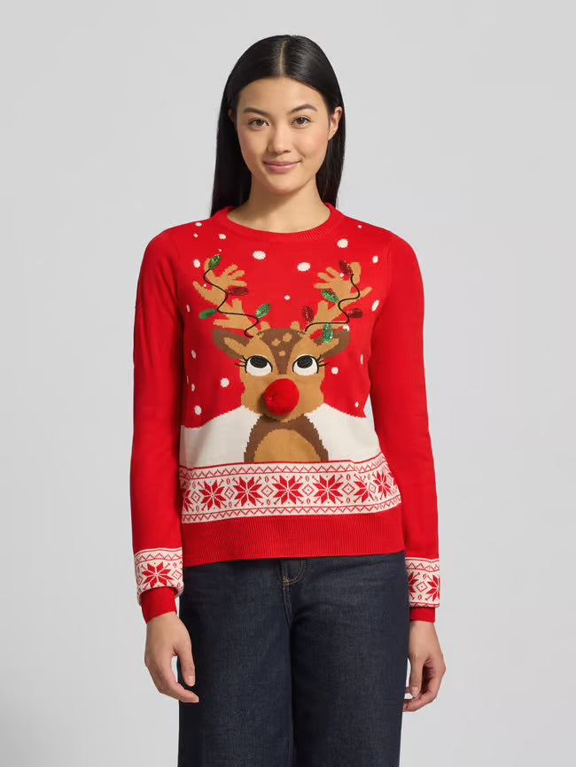 VERO MODA FROSTYDEER LS O-NECK PULLOVER XMAS
