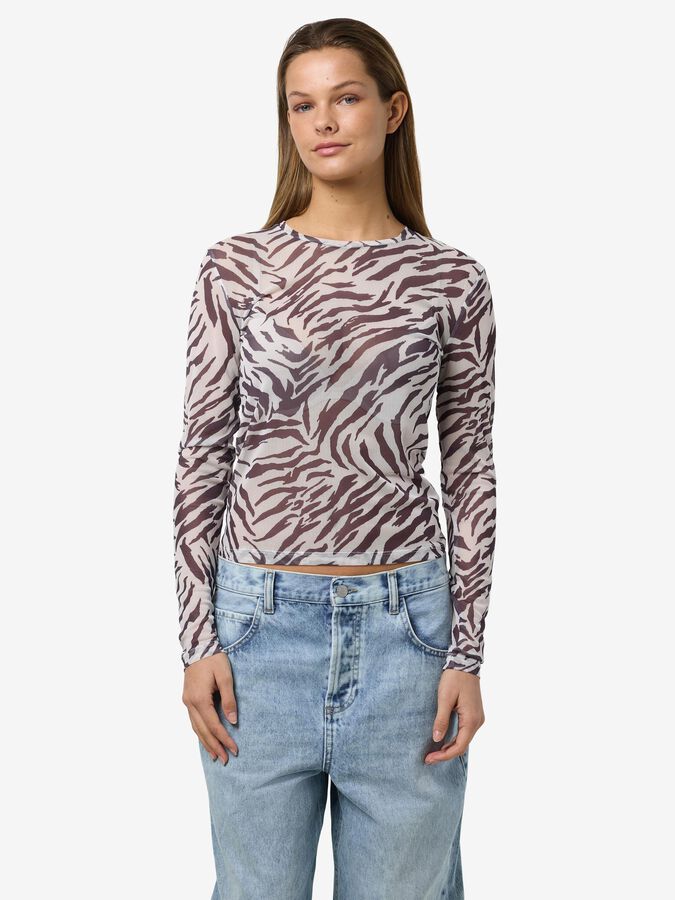 NOISY MAY JUDITH L/S MESH TOP