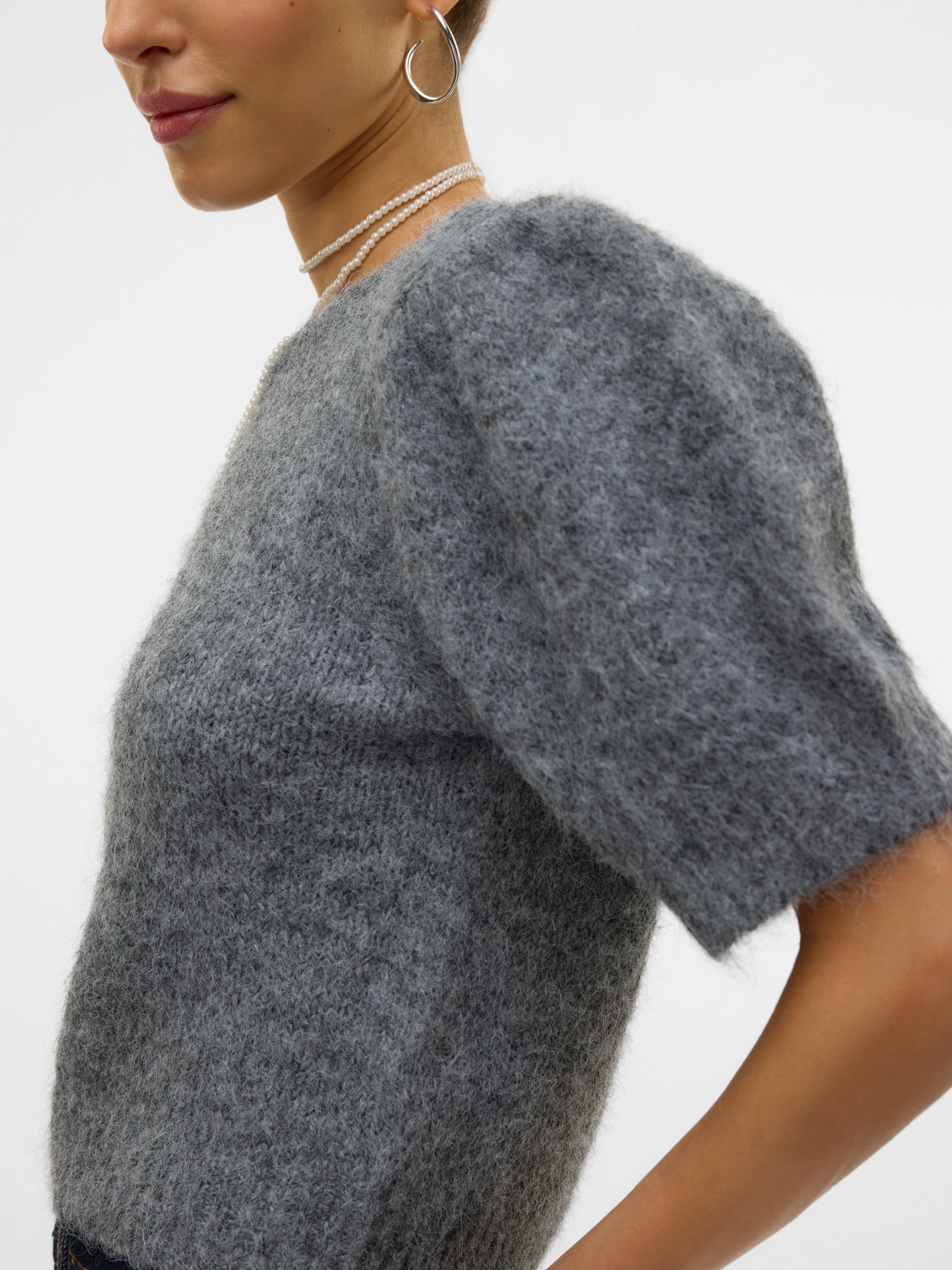 VERO MODA NOVAH SS O-NECK PUFF PULLOVER