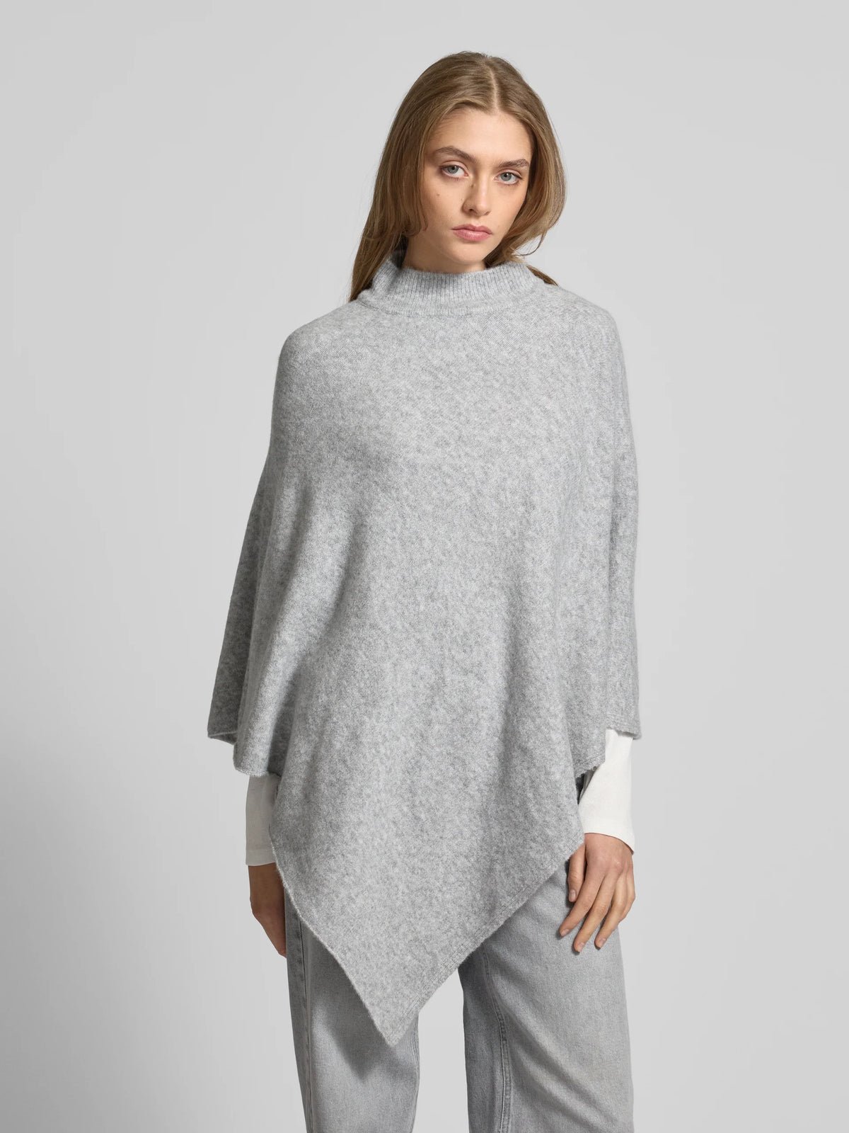 PIECES FORTUNA HIGH NECK PONCHO