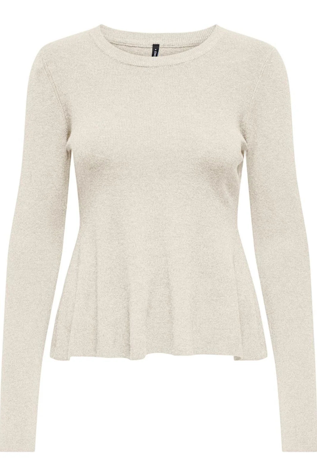 ONLY COCO LIFE LS RIB ONECK PEPLUM