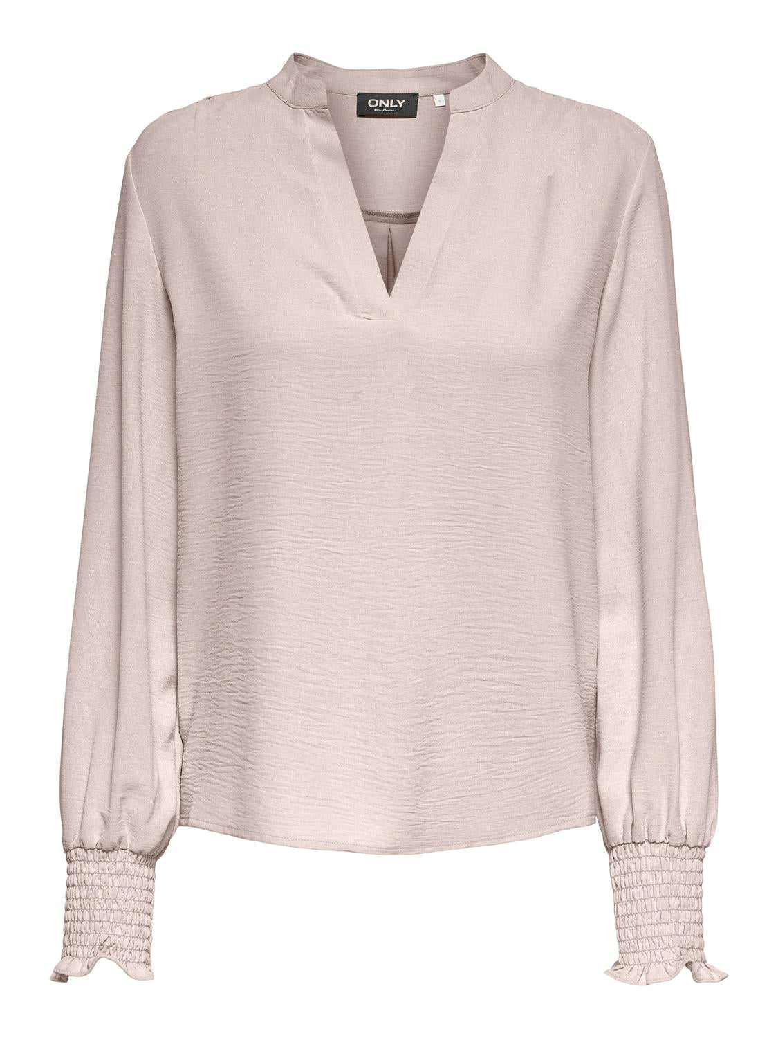 ONLY METTE V-NECK LS SMOCK TOP