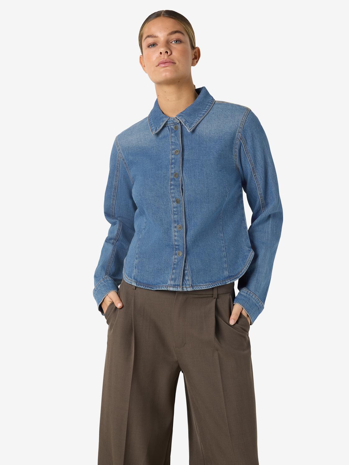 NOISY MAY GINA BERRY LS FIT SHIRT