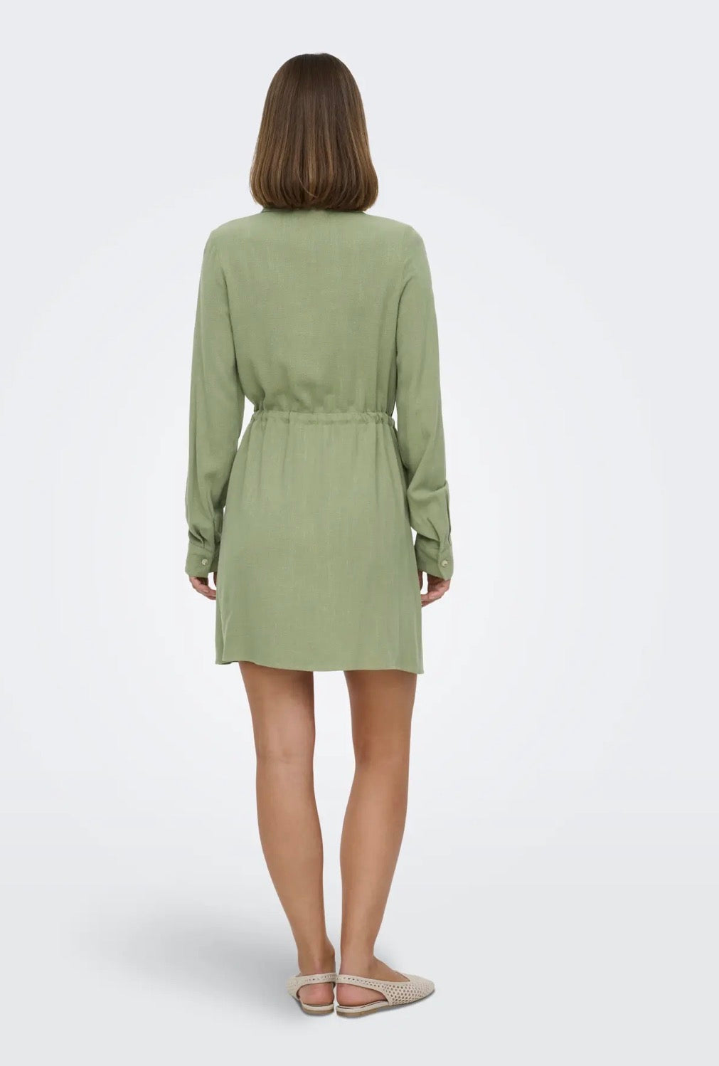 ONLY SIESTA L/S LINEN SHIRT DRESS