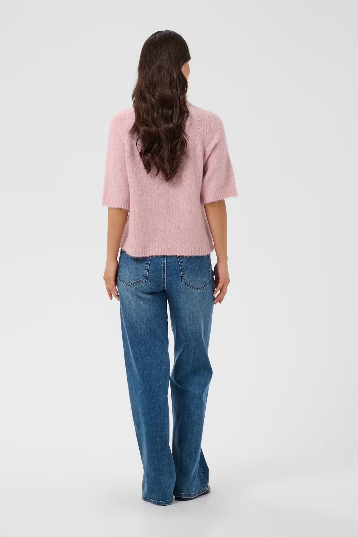 KAFFE EMILIE CROPPED KNIT PULLOVER