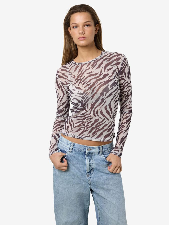 NOISY MAY JUDITH L/S MESH TOP