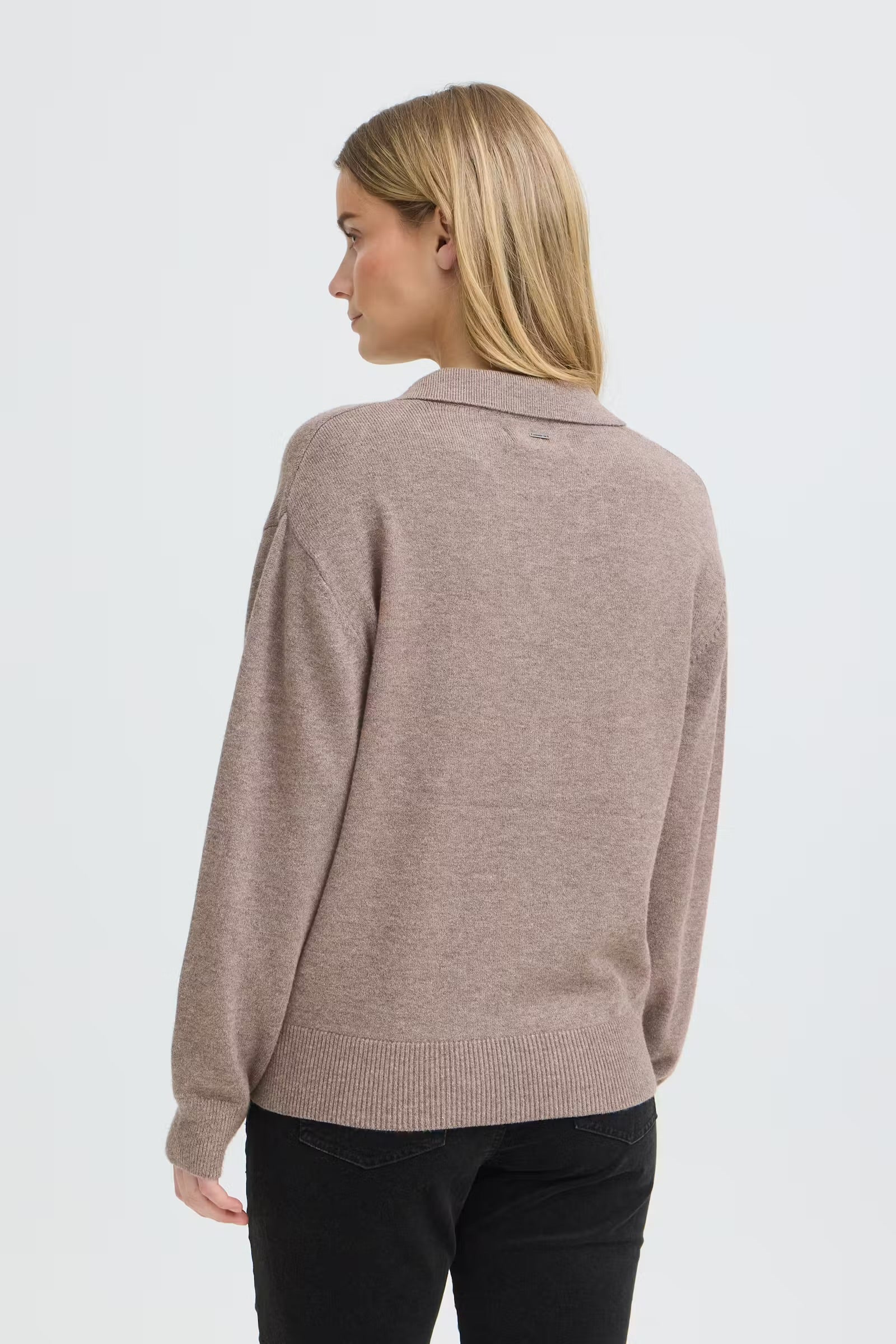 PULZ JEANS STEFFI OPEN POLO PULLOVER