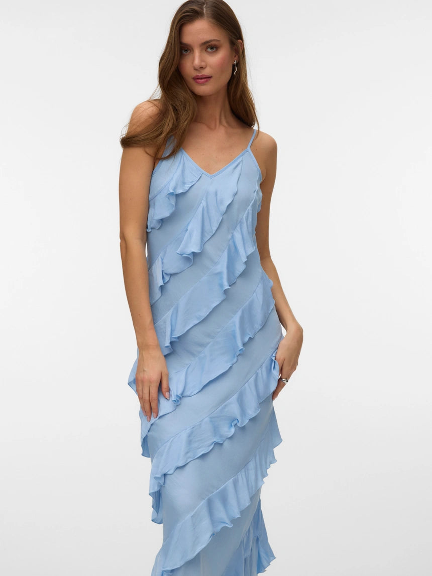 VERO MODA ICELYN SL RUFFLE MAXI DRESS