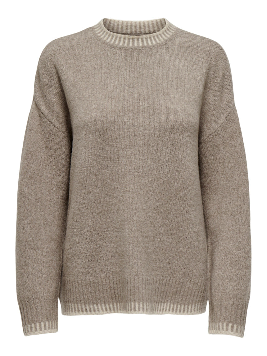 ONLY SILMA LS STITCH MOCK NECK KNIT