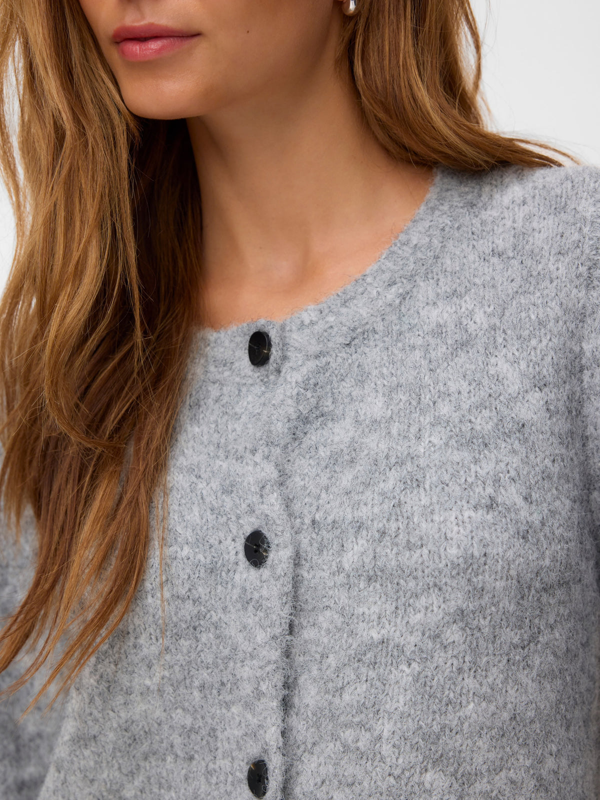 VERO MODA NOVAH LS O-NECK BUTTON CARDI GA NOOS