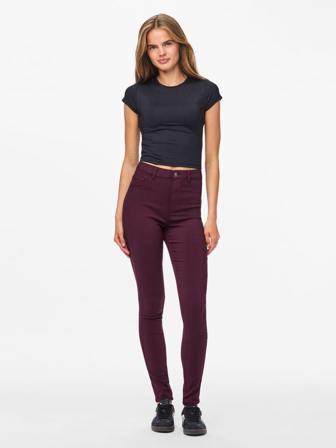 PIECES HIGHSKIN WEAR JEGGINGS - WINETASTING