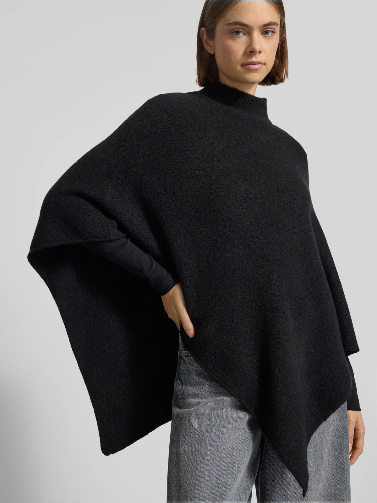 PIECES FORTUNA HIGH NECK PONCHO NOOS BC
