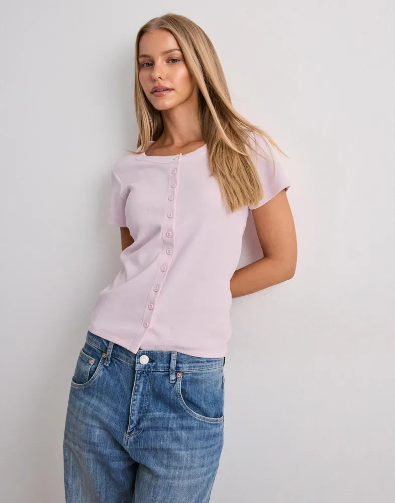 PIECES MAY SS CARDIGAN TOP