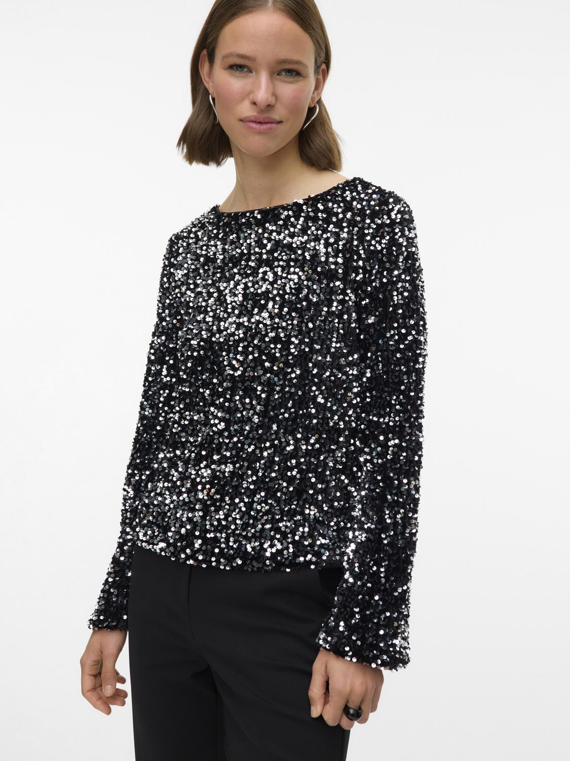 VERO MODA, VMBELLA LS BOATNECK SQ TOP