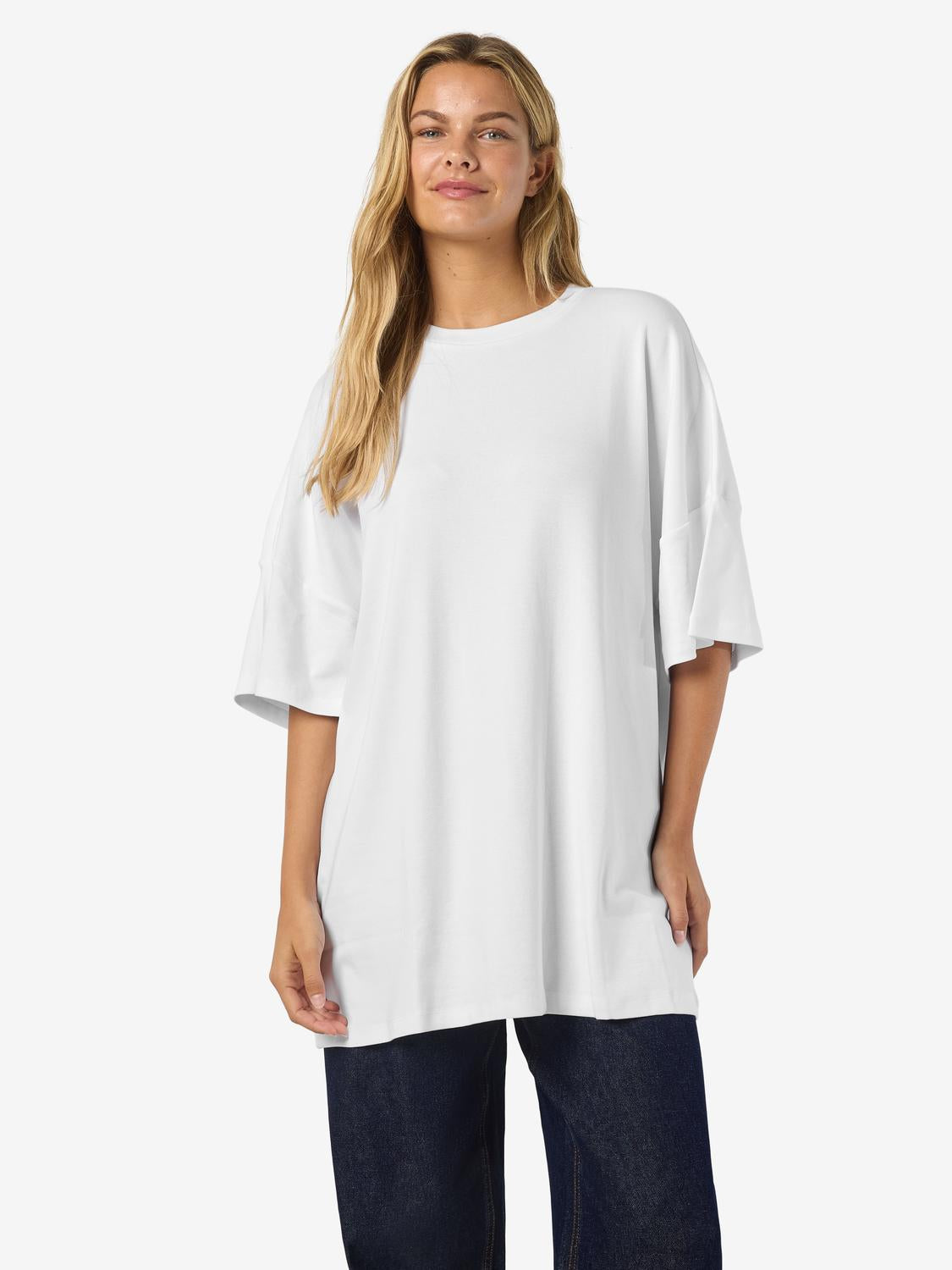 NOISY MAY MOCCA 2/4 BOXY TEE DRESS