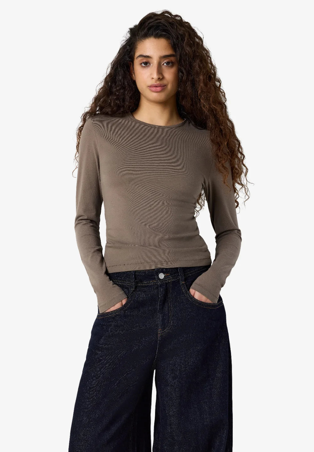 NOISY MAY ADRIANA L/S SLIM TOP JRS NOOS