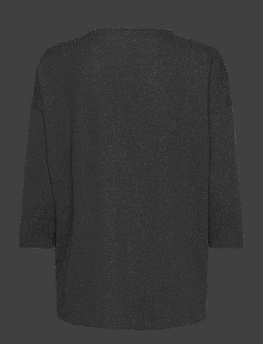 VERO MODA KANVA 3/4 V-NECK TOP LX JRS GA