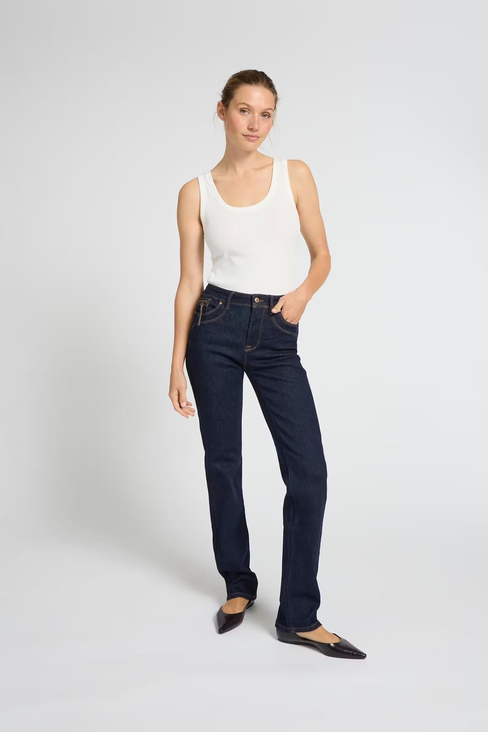 PULZ JEANS KAROLINA HW JEANS STRAIGHT LEG