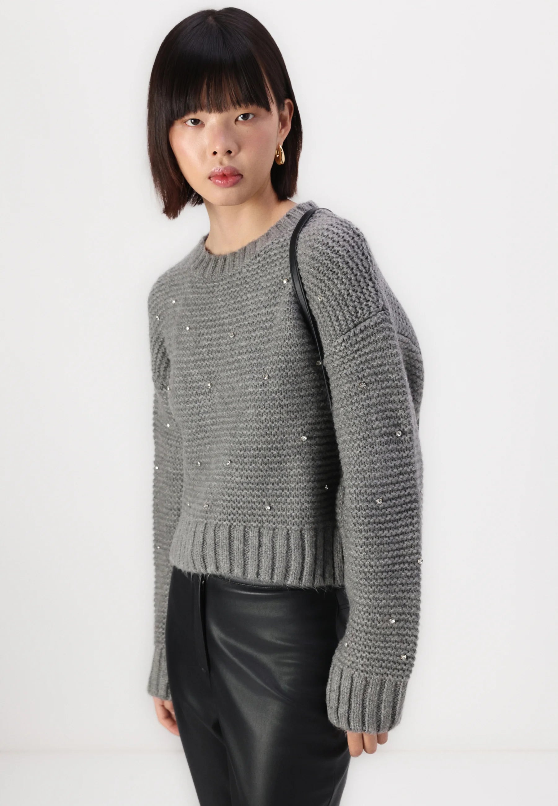 NOISY MAY SANNE L/S O-NECK DIAMANTÉ KNIT