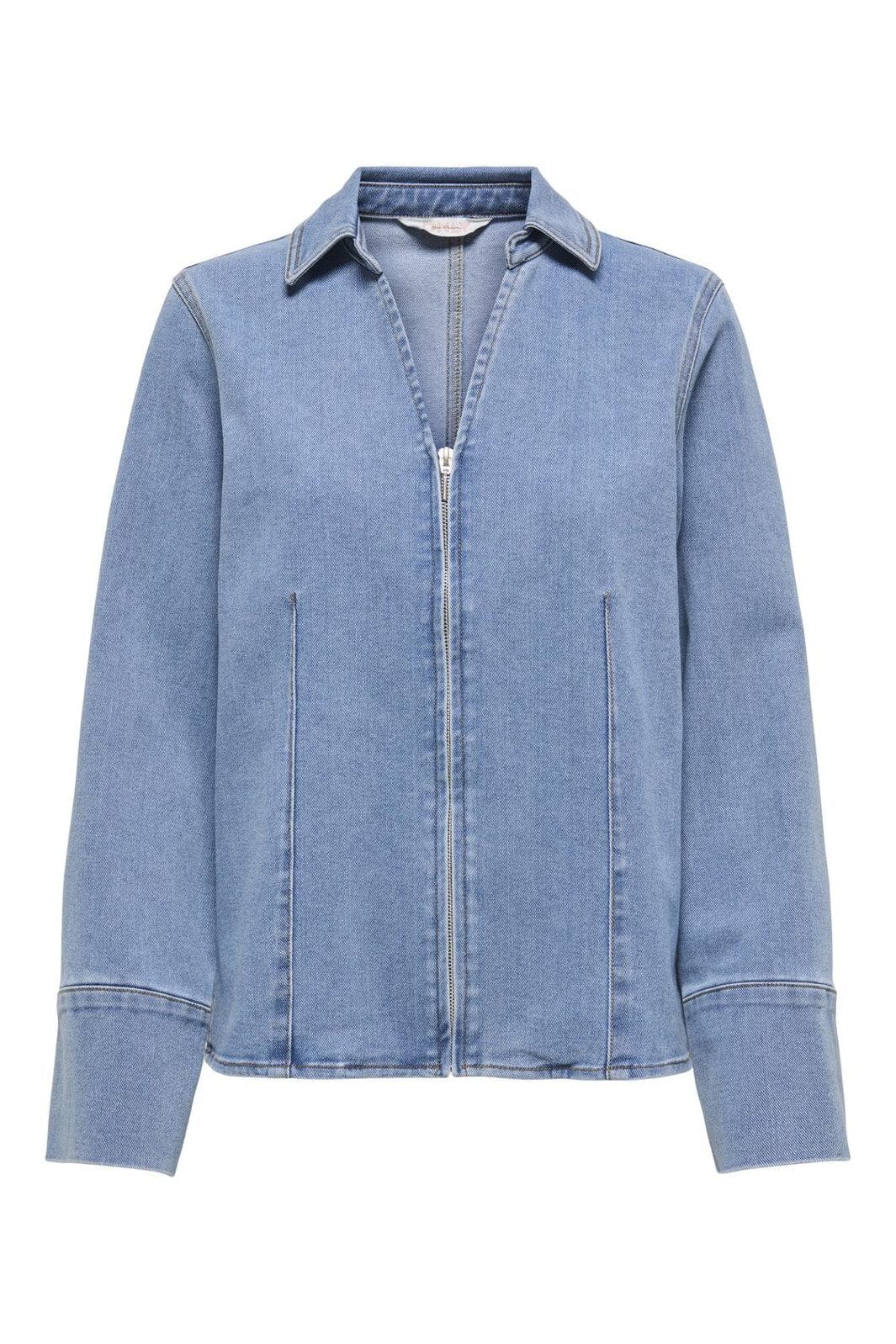ONLY FRIDA LS ZIP DNM SHIRT