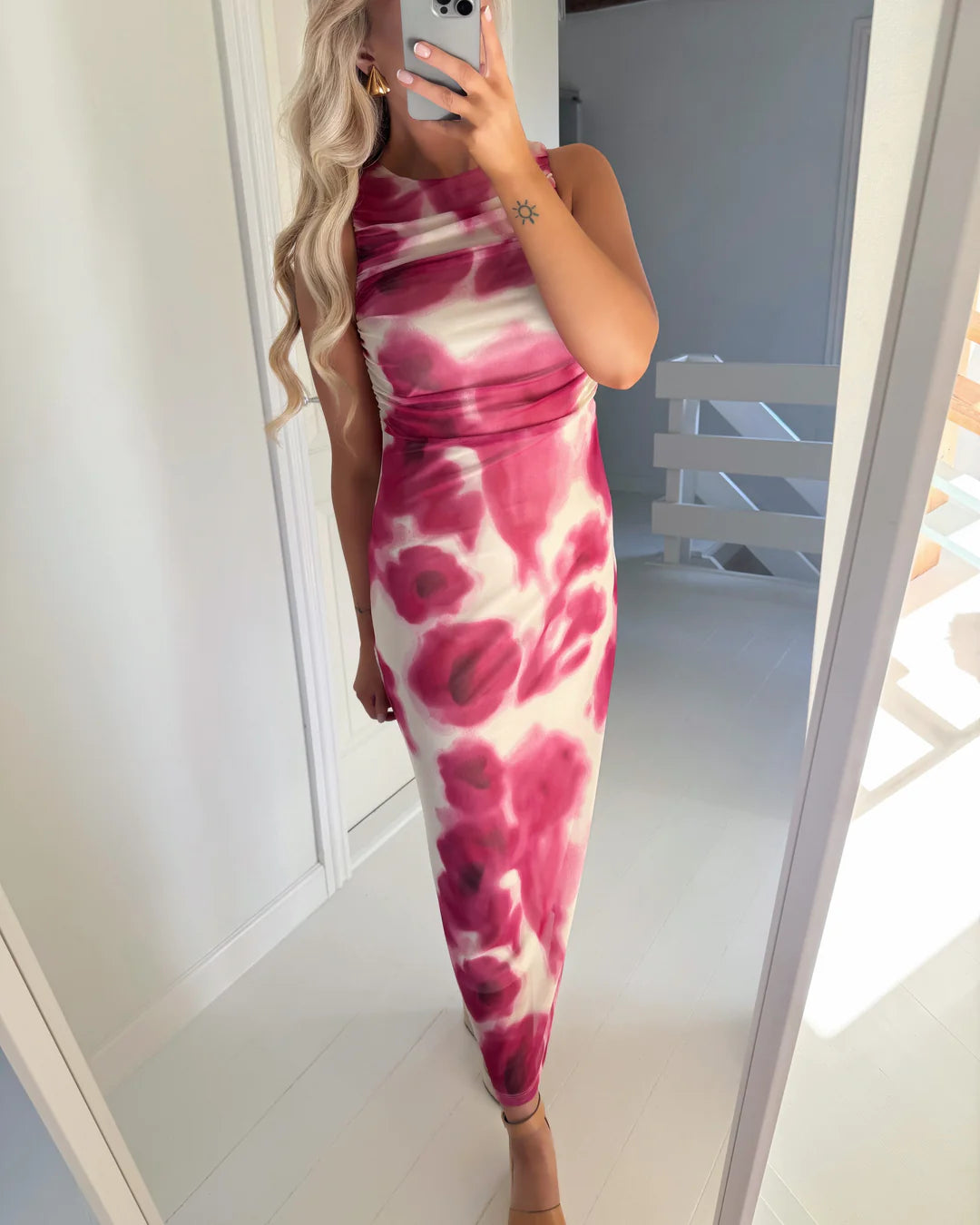 ONLY PARIS S/L MIDI DRESS