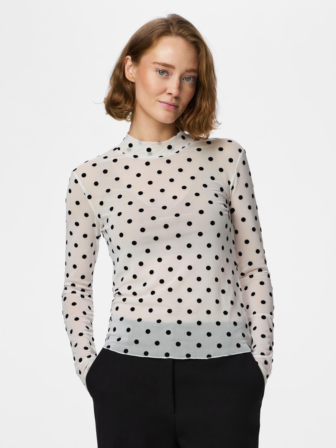 PIECES JESHI LS HIGH NECK TOP