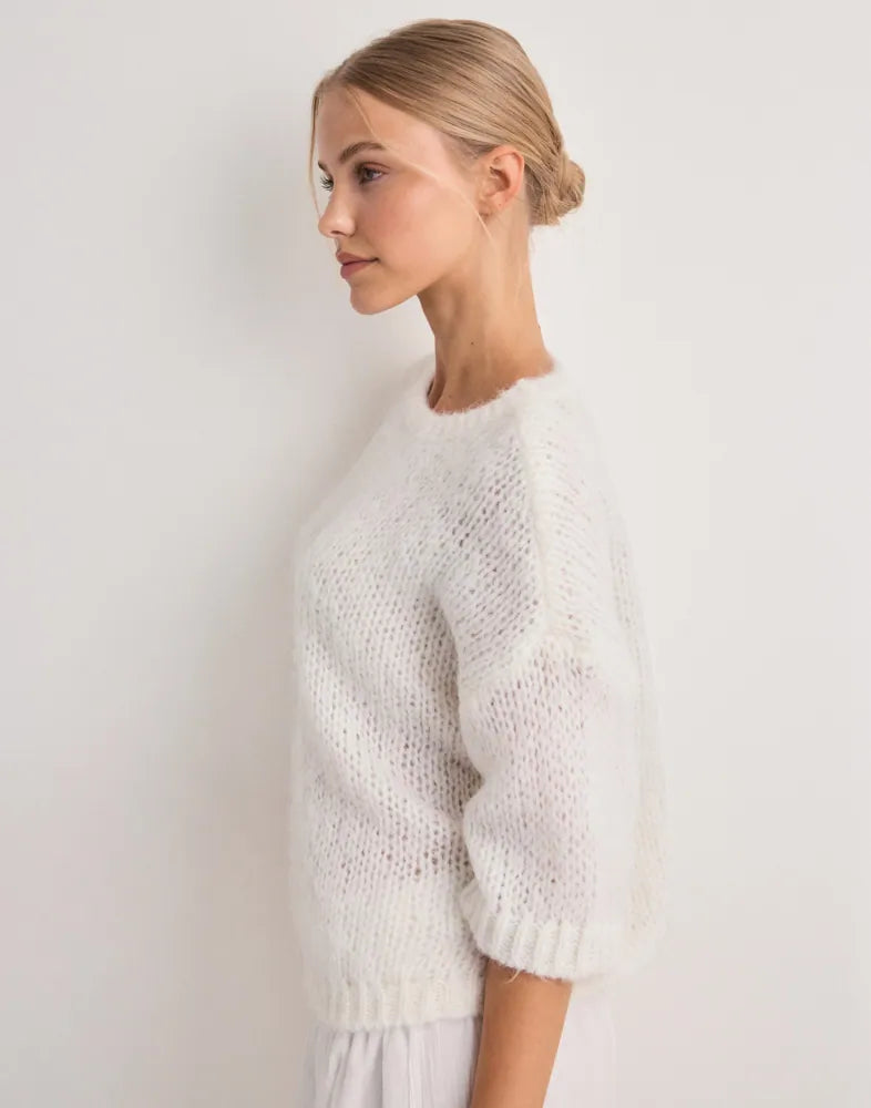 ONLY NORDIC SS LOOSE O-NECK KNT