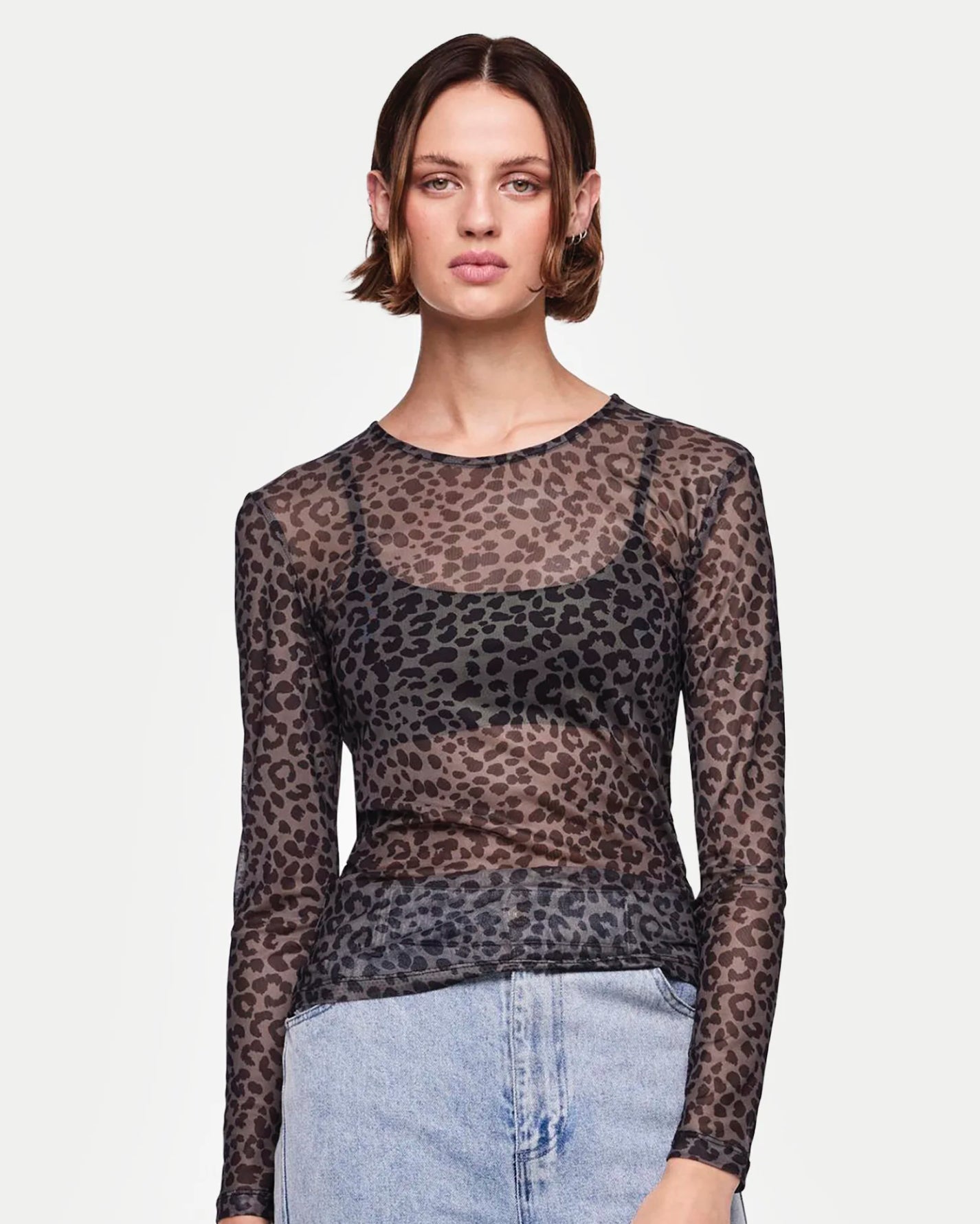 PIECES NINNI LS MESH TOP