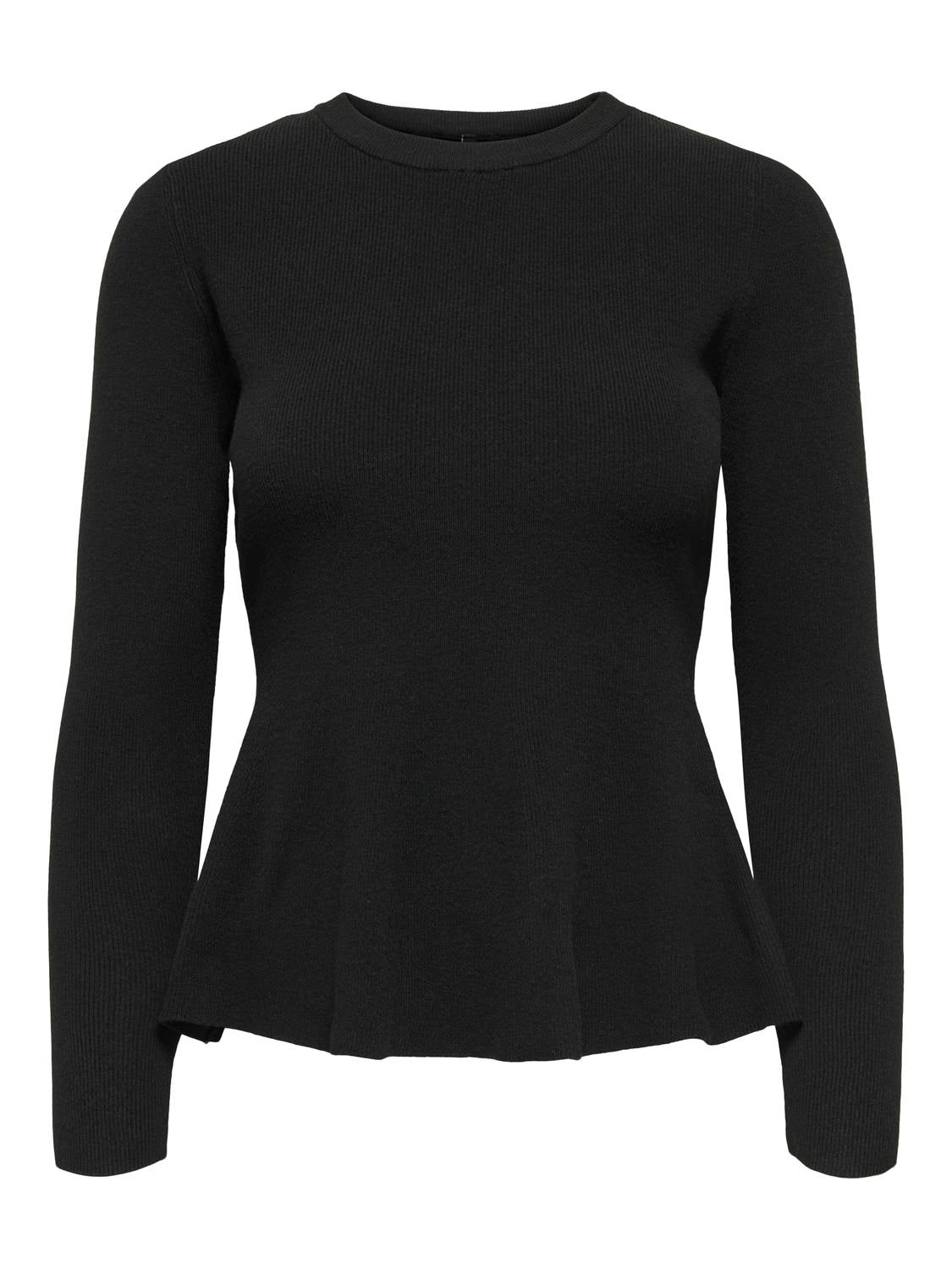 ONLY COCO LIFE LS RIB ONECK PEPLUM