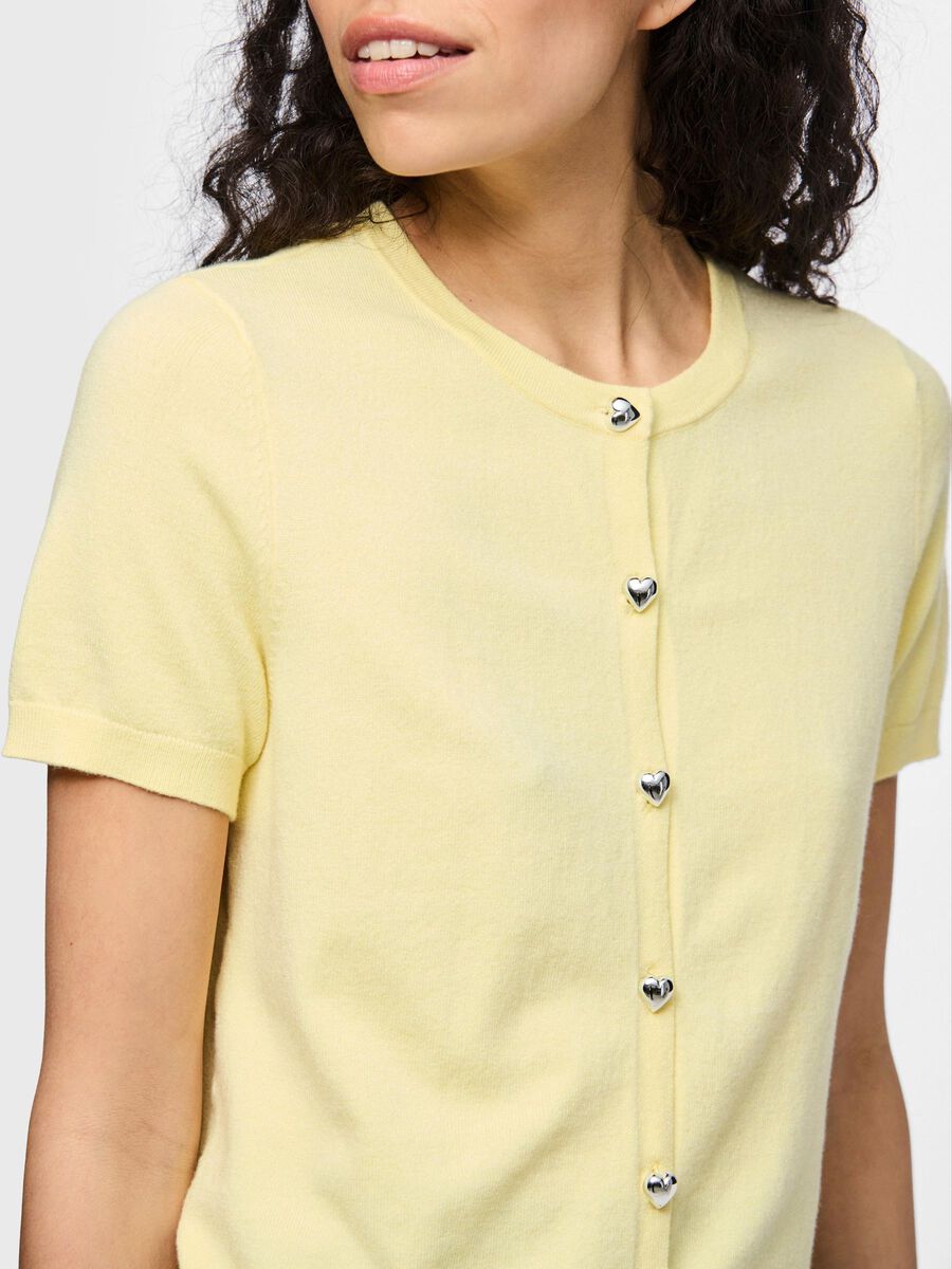 PIECES ORINA SS O-NECK KNIT CARDIGAN