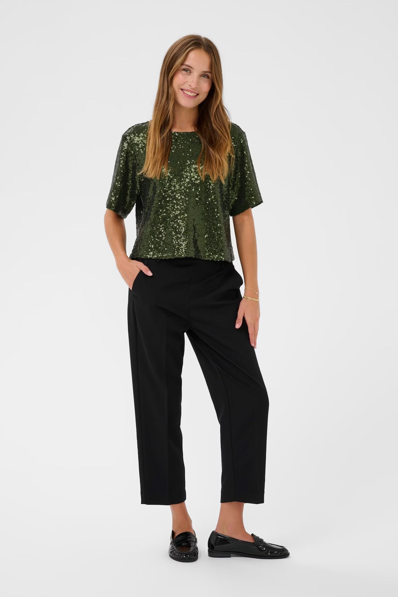 KAFFE MIRANDA SEQUIN BLOUSE